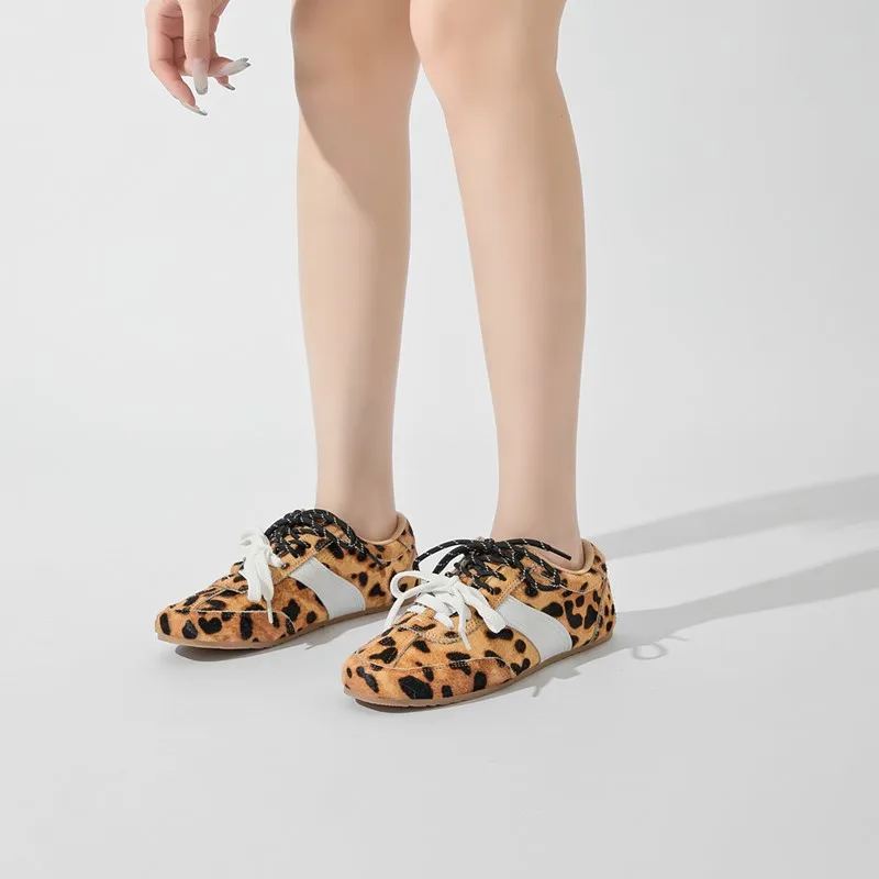 Women’s Genuine Leather Horse Hair Sneakers