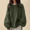 Vintage Lantern Sleeve Sweater Women 61162 ciayad