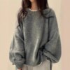 Vintage Lantern Sleeve Sweater Women