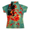 Ember Abstract Mock Neck Top