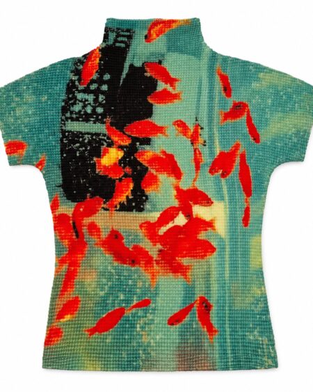 Ember Abstract Mock Neck Top