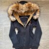 Y2K Harajuku Skull Embroidery Fur Collar Coat 64710 yoq9qb