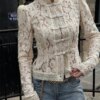 lace see-through blouse women