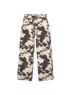 Cow Print Y2K Jeans Women
