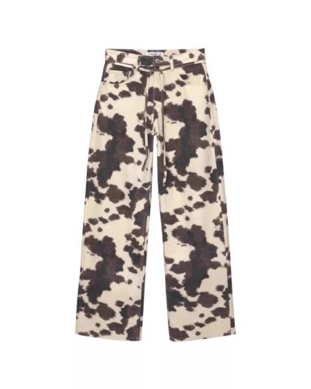 Cow Print Y2K Jeans Women