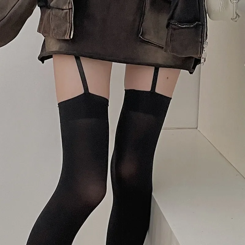 suspender velvet tights thigh high stockings