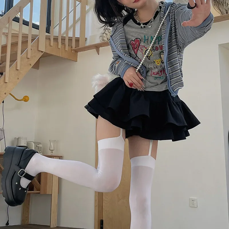 suspender velvet tights thigh high stockings