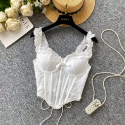 Floral Embroidery Corset Top