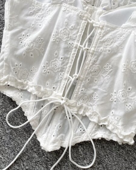 Alternative view of Floral Embroidery Corset Top