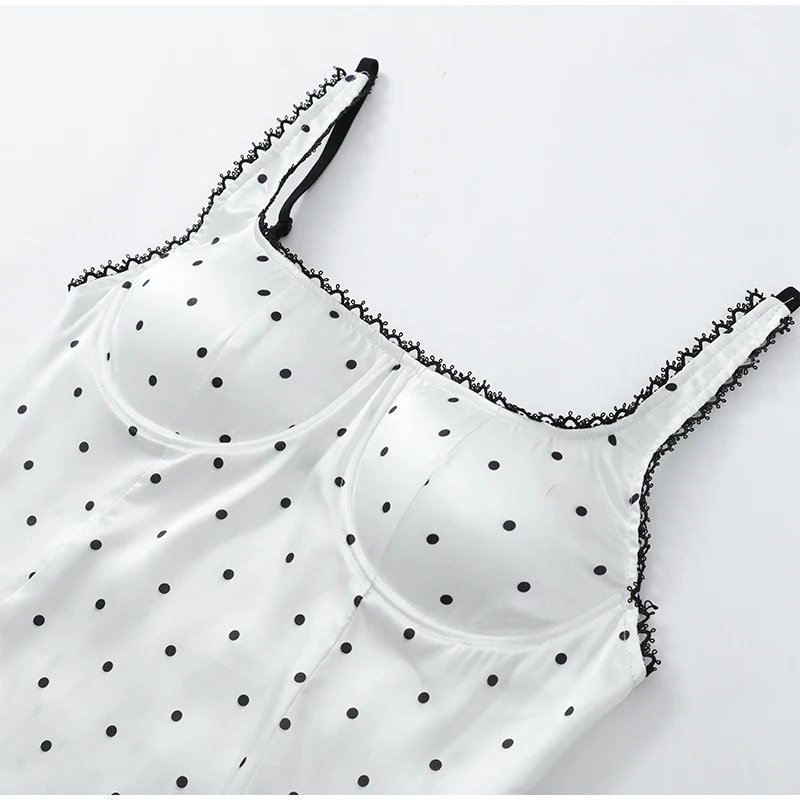 Vintage Polka Dot Backless Top Women