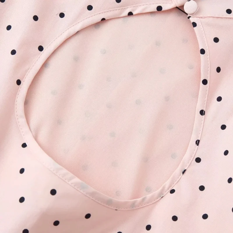 Vintage Polka Dot Backless Top Women