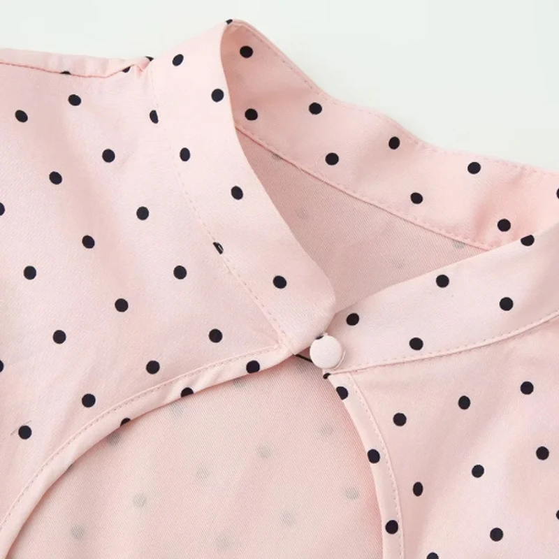 Vintage Polka Dot Backless Top Women