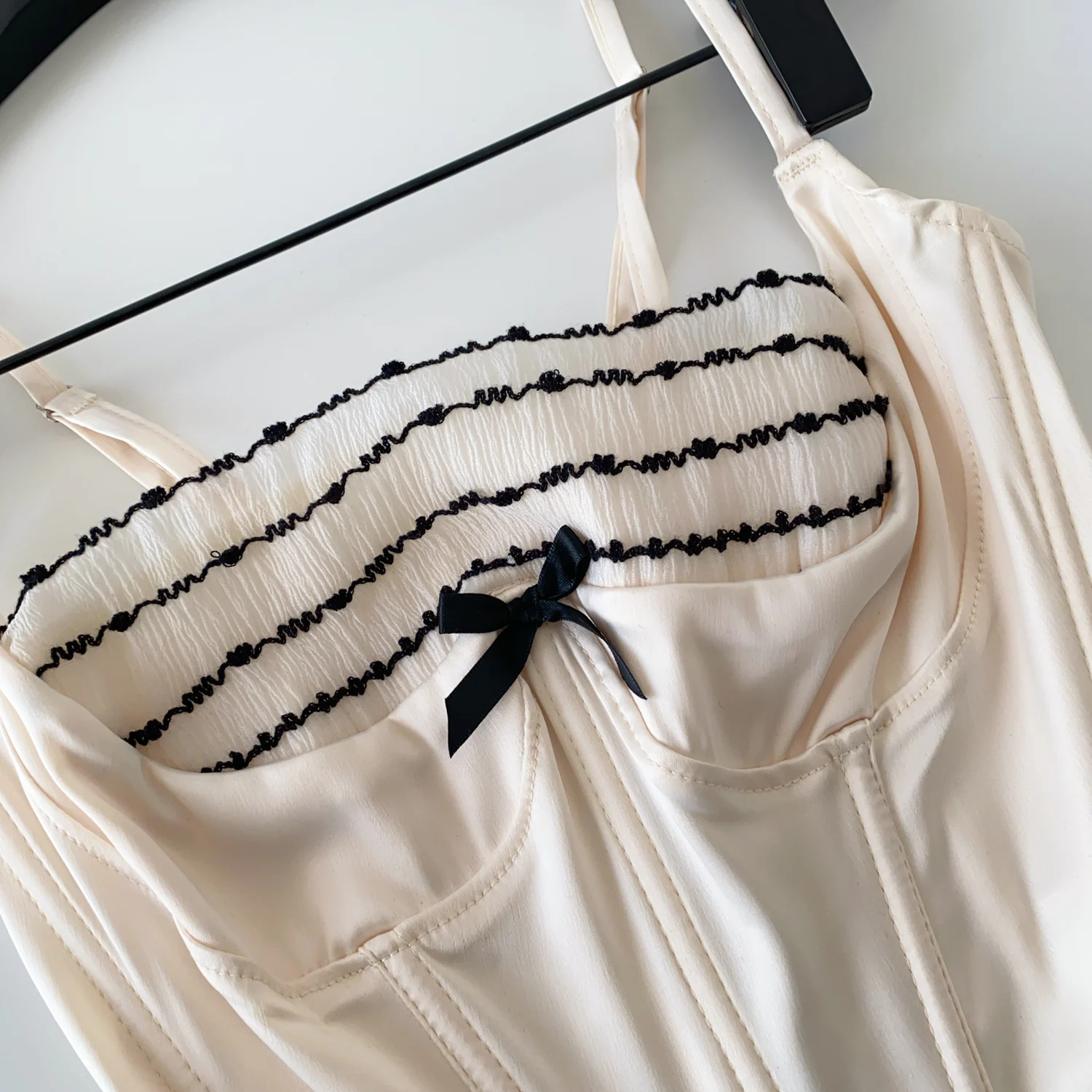 lace ruffle corset camisole top
