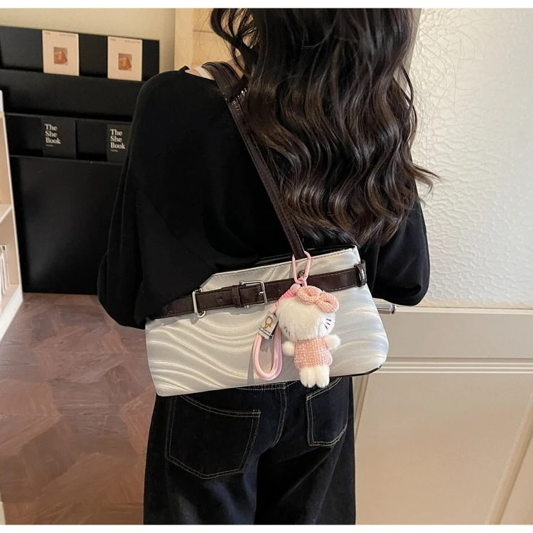 retro plaid women shoulder bag