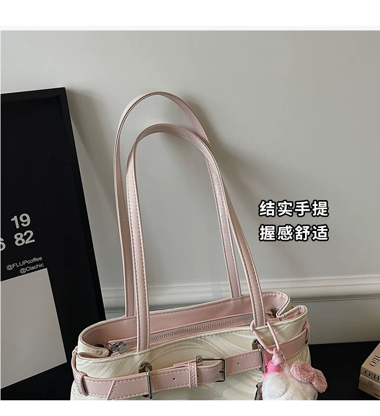 retro plaid women shoulder bag