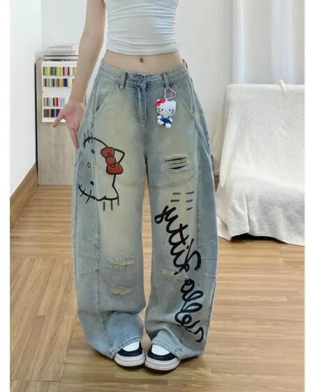 Alternative view of Hello Kitty Wide Leg Jeans