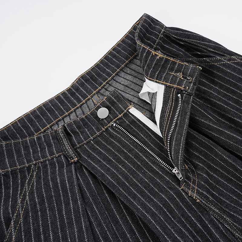 Women Striped Wide Leg Jeans