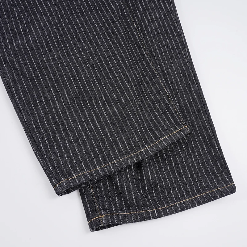 Women Striped Wide Leg Jeans