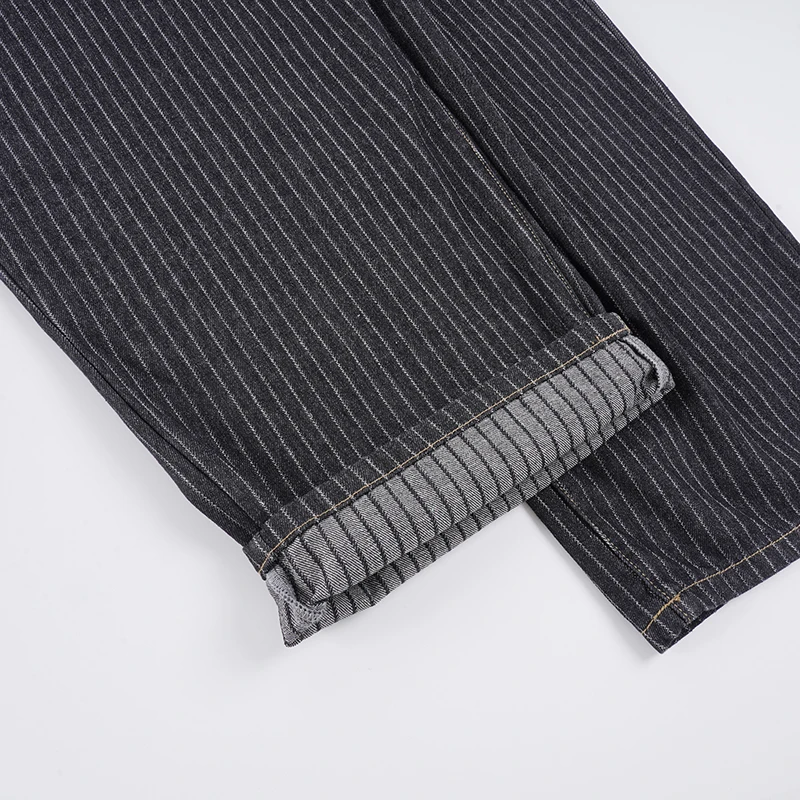 Women Striped Wide Leg Jeans