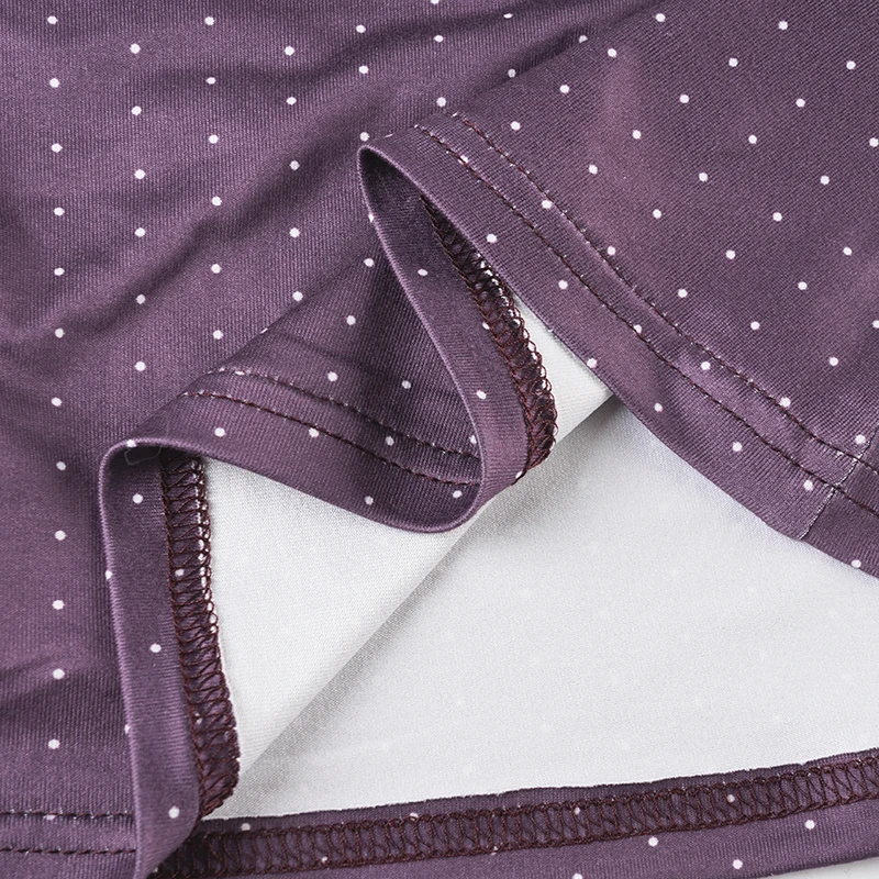 Purple Y2K Polka Dot Ruffled Tank Top