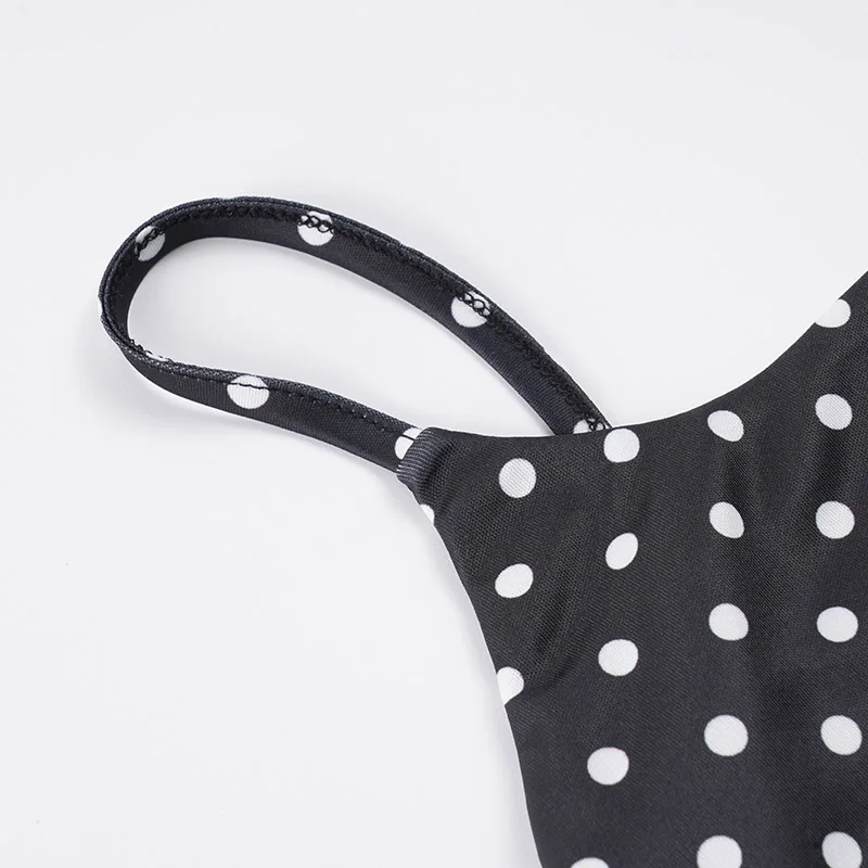 Polka Dot Backless Jumpsuit