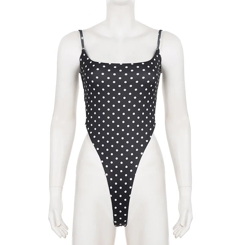 Polka Dot Backless Jumpsuit