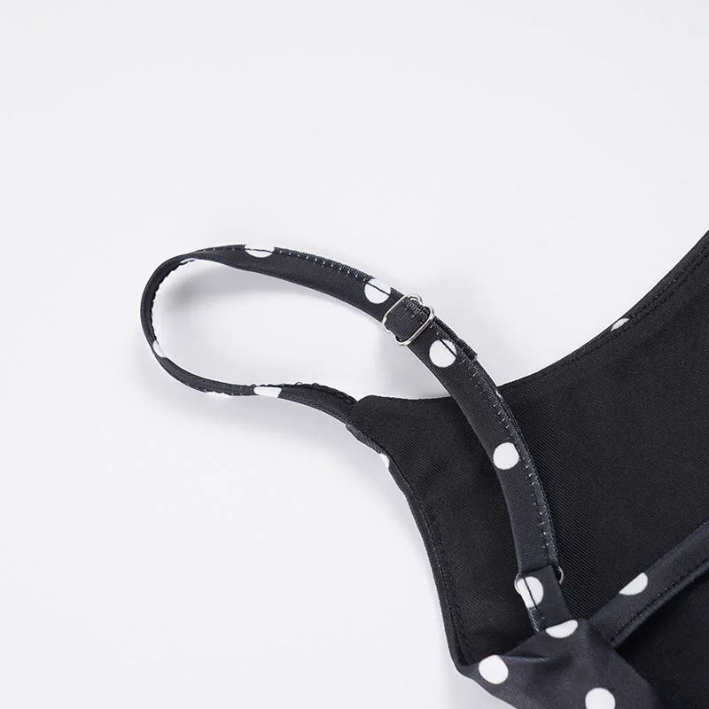 Polka Dot Backless Jumpsuit