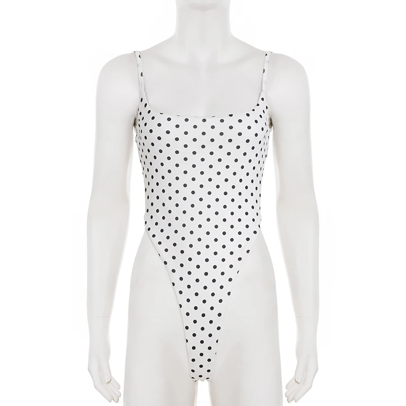 Polka Dot Backless Jumpsuit