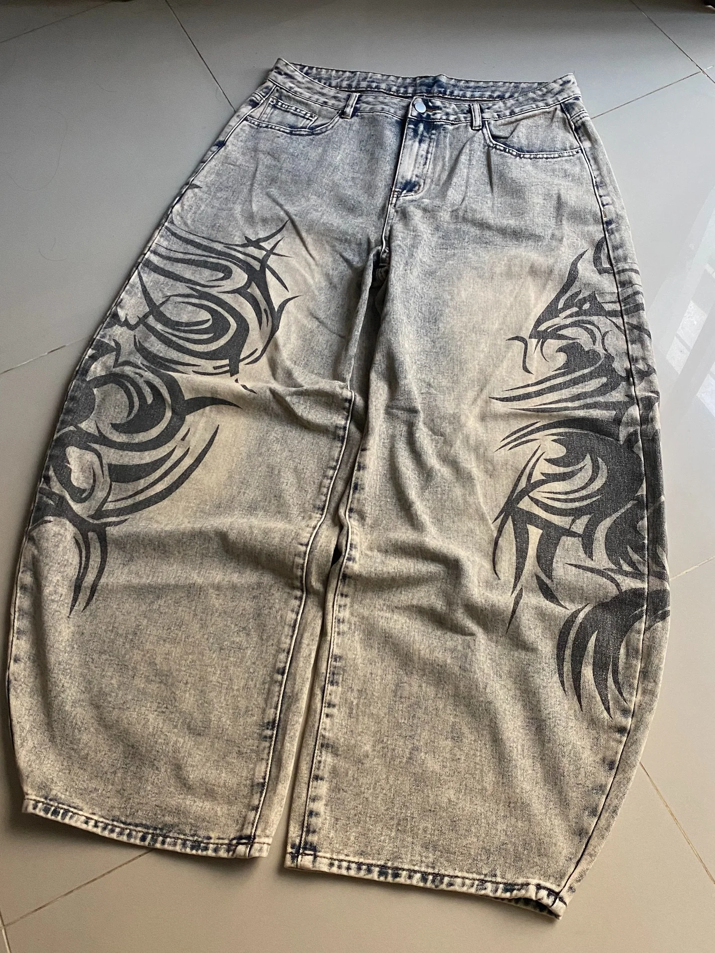 TATTOU Loose Straight-Leg Pants