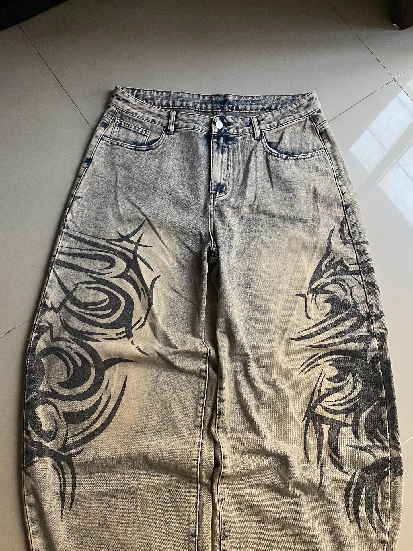 TATTOU Loose Straight-Leg Pants