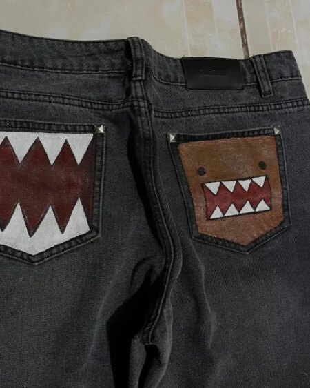 Alternative view of Monster Tooth Embroidery Wide Leg