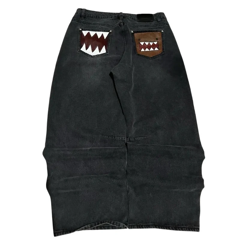 Monster Tooth Embroidery Wide Leg Monster Tooth Embroidery Wide Leg