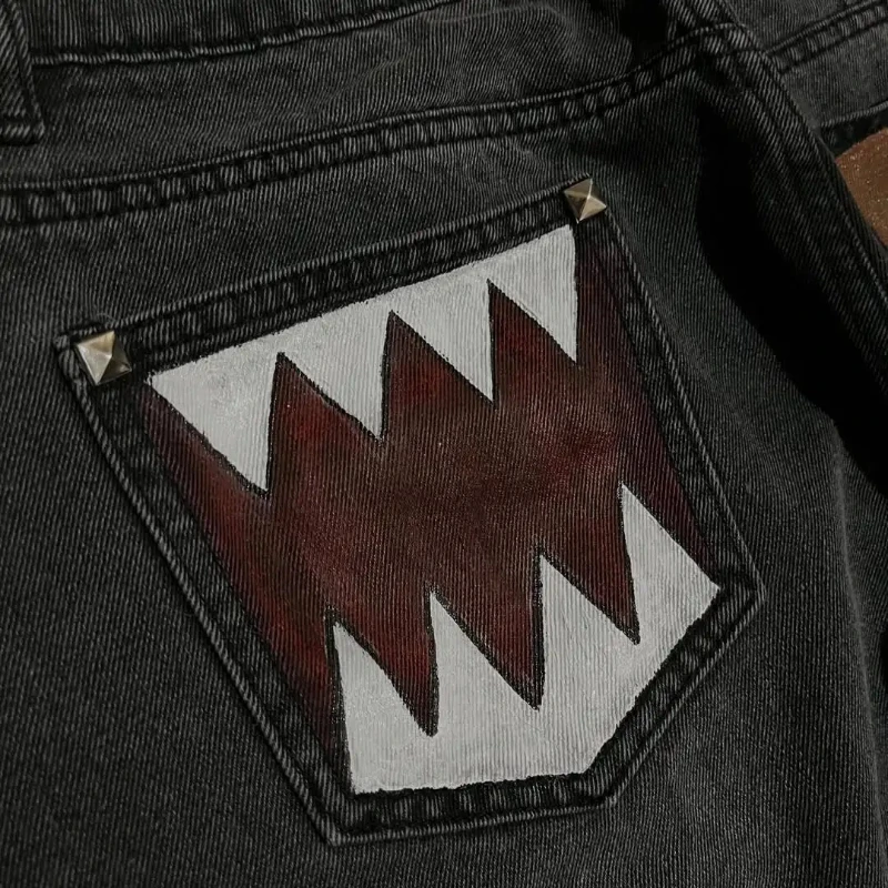 Monster Tooth Embroidery Wide Leg Monster Tooth Embroidery Wide Leg - Image 4