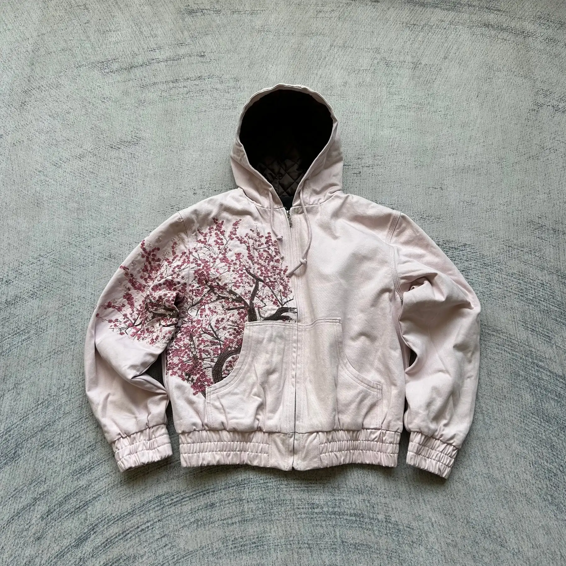 Sakura Cherry Blossom Zip-Up Hoodie