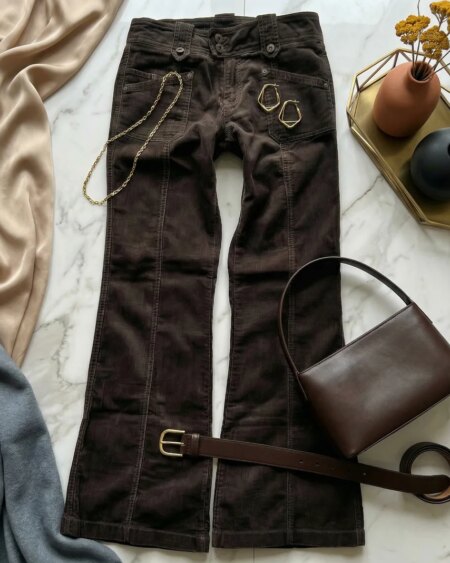 Alternative view of Umber Patch Pocket Flare Jeans