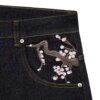 Sakura Cherry Blossom Wide Leg Jeans - Image 2