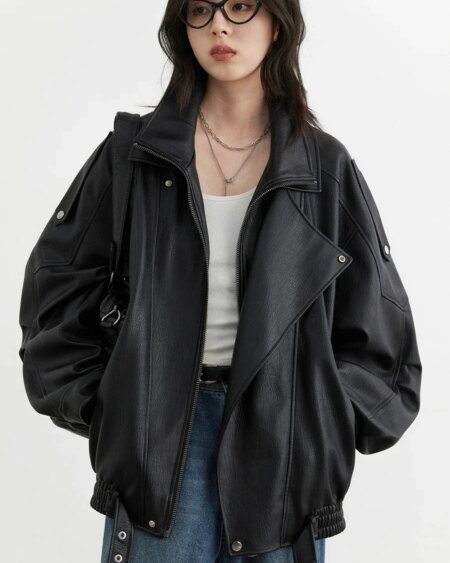 Alternative view of Afterdark Faux Leather Biker Jacket