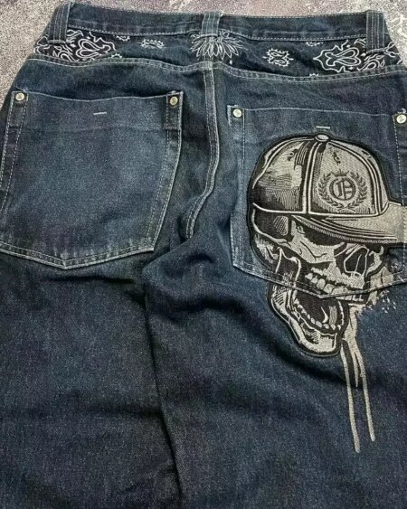 Alternative view of Deadbeat Skull Wide Leg Jeans
