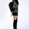 Nocturne Striped Fur Trim Zip-Up Hoodie - Image 2